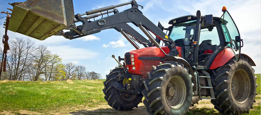 image of tractor with a shovel