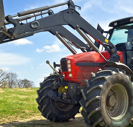 image of tractor with a shovel