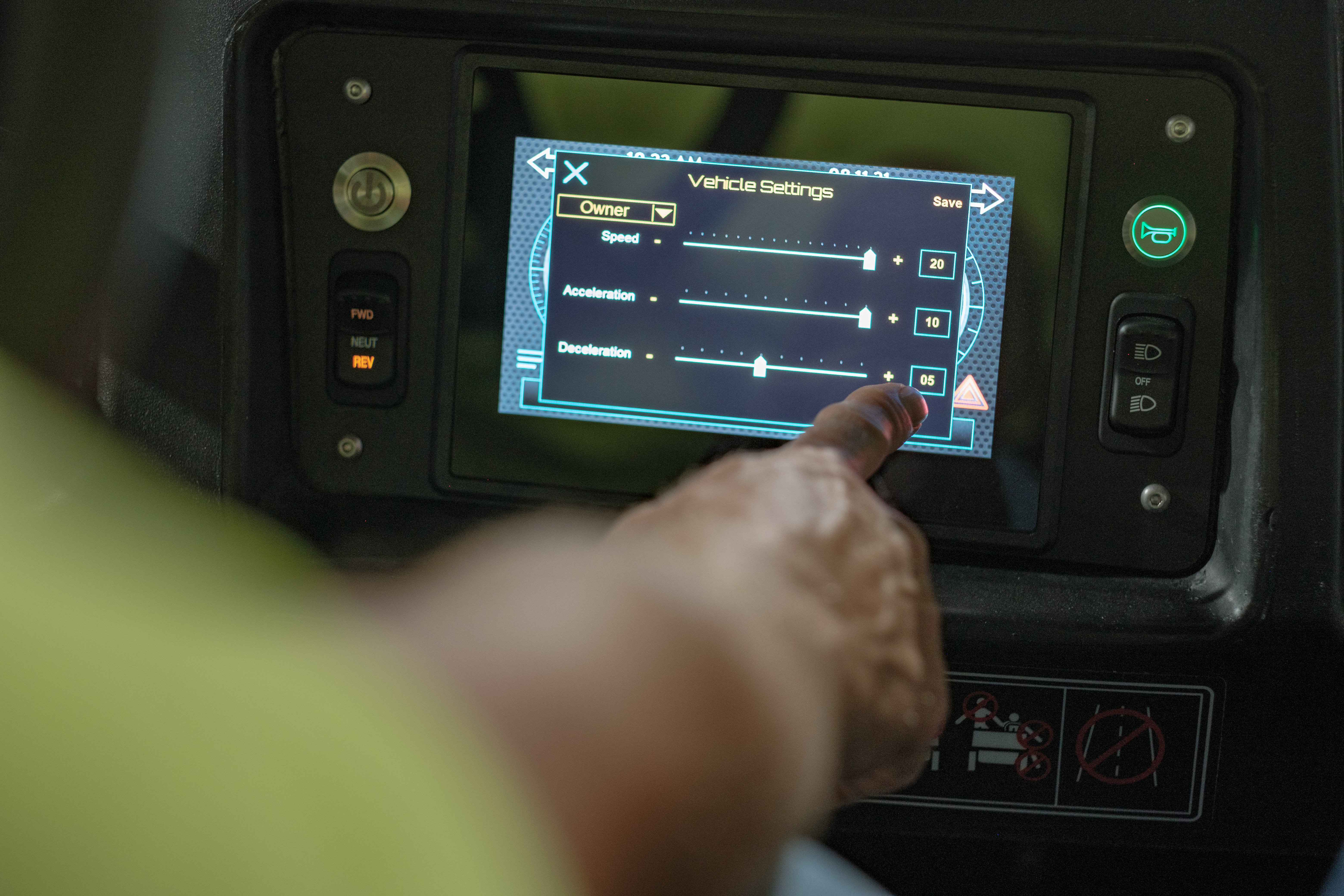 Delta and eNVy engineers focused on creating customer convenience with features like touchscreen turn signal activation and adjustable user settings for speed and braking.